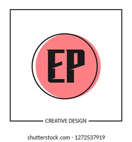 Initial Letter EP Logo Template Design