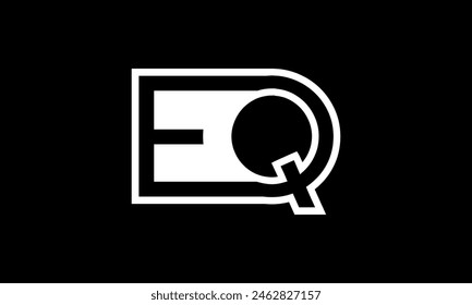 Letra inicial EQ diseño del logotipo. Diseño de logotipo EQ. Logo EQ creativo y moderno.