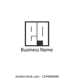 Initial Letter EQ Logo Template Design