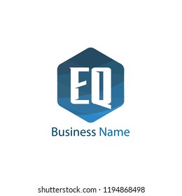 Initial Letter EQ Logo Template Design