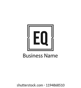 Initial Letter EQ Logo Template Design