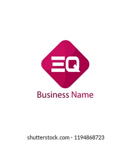 Initial Letter EQ Logo Template Design