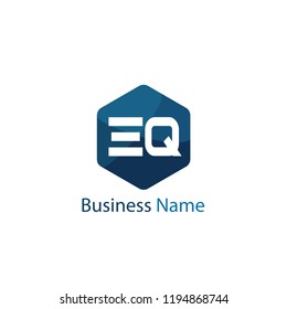 Initial Letter EQ Logo Template Design