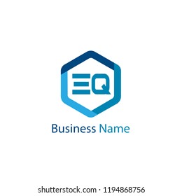 Initial Letter EQ Logo Template Design