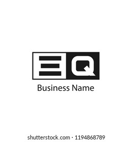 Initial Letter EQ Logo Template Design