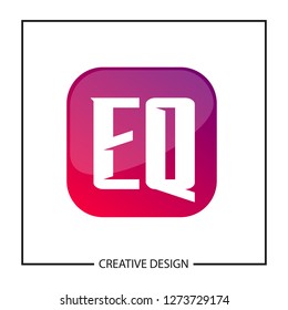 Initial Letter EQ Logo Template Design