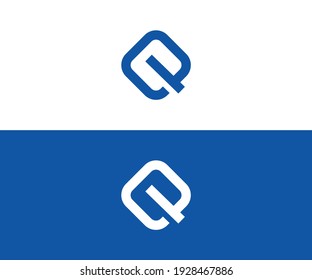 Plantillas de vectores de logotipo de letras iniciales eq o qe