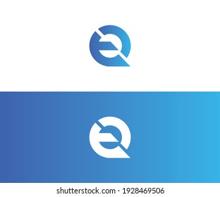 Initial letter eq or qe logo vector templates
