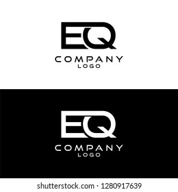 initial letter eq, qe logotype company name design template vector