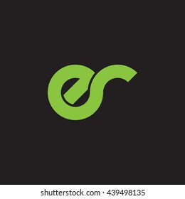 initial letter er linked round lowercase logo green