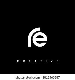 Initial Letter ER or RE Logo Design vector Template. Creative Abstract ER Logo Design Vector Illustration
