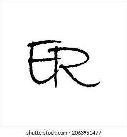 Initial letter ER logo design