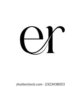 Initial letter er logo design creative