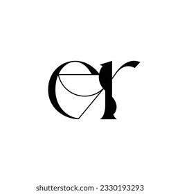 Initial letter er logo design creative