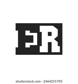 Initial Letter ER Logo Design Template. ER Logo