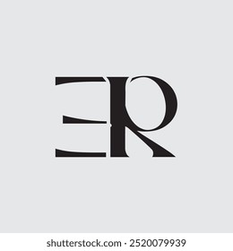 Initial letter ER logo design