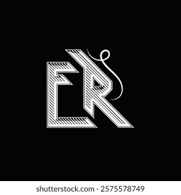 Initial letter ER logo design 