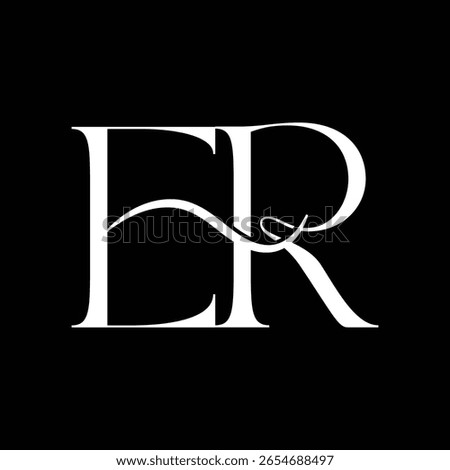 Initial letter ER logo design 