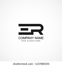 Initial Letter Er Logo Template Design Stock Vector (Royalty Free ...