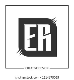 Initial Letter ER Logo Template Design