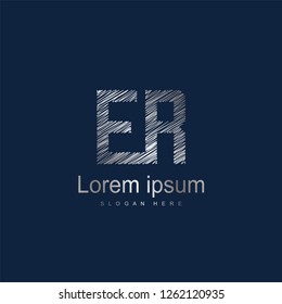 Initial Letter ER Logo Template Vector Design