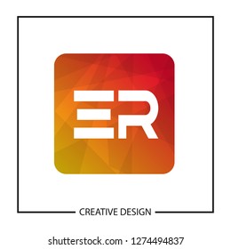 Initial Letter ER Logo Template Design