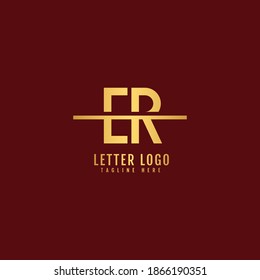 Carta inicial Marca ER logotipo de la empresa nombre monograma diseño para el logotipo Empresa y Empresa.