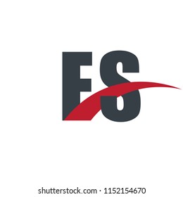 Initial Letter ES FS Overlapping Design Logo