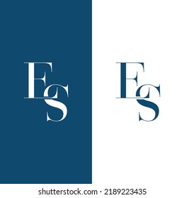 Initial letter es henri vector icon