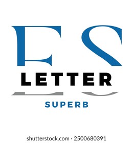 Initial Letter ES Icon Logo Design Template