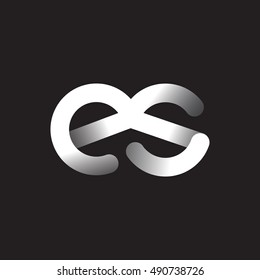 Initial Letter es Linked Circle Lowercase Logo Black & White