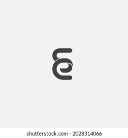 Initial Letter ES Logo, creative design, icon or symbol logo