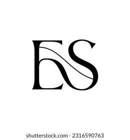 Initial letter ES logo design 