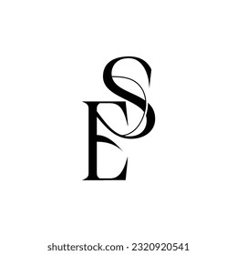 Initial letter ES logo design