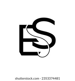 
Initial letter ES logo design creative modern symbol icon monogram