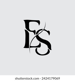 Initial letter ES logo design creative modern symbol icon monogram
