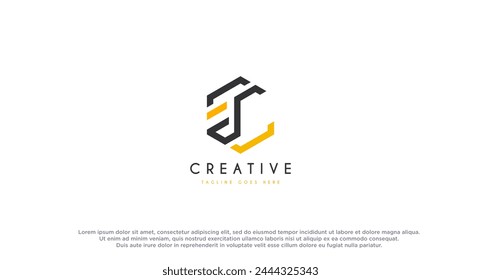 Initial Letter ES logo design vector illustration.