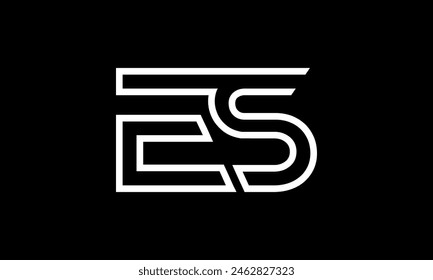 Initial Letter ES Logo Design. ES Logo Design. Kreatives und modernes ES Logo.