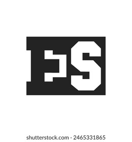 Initial Letter ES Logo Design Vorlage. ES-Logo