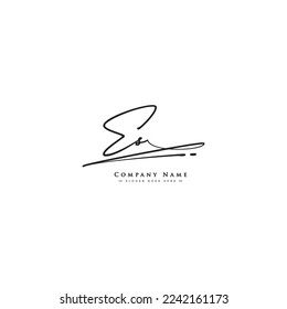 Initial Letter ES Logo - Hand Drawn Signature Style Logo