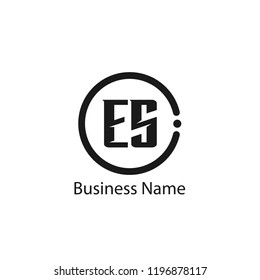 Initial Letter ES Logo Template Design