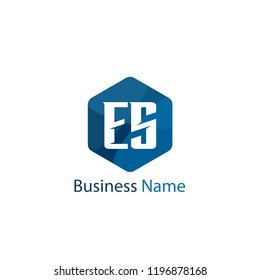 Initial Letter ES Logo Template Design