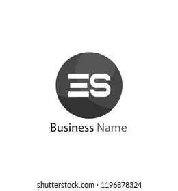 Initial Letter ES Logo Template Design