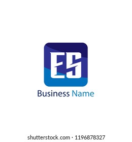 Initial Letter ES Logo Template Design