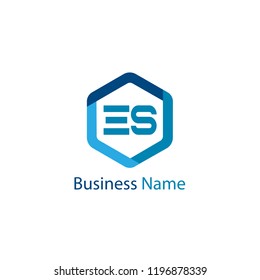 Initial Letter ES Logo Template Design