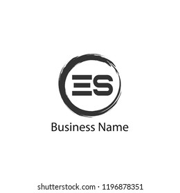 Initial Letter ES Logo Template Design