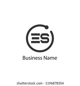 Initial Letter ES Logo Template Design