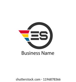 Initial Letter ES Logo Template Design