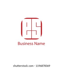 Initial Letter ES Logo Template Design