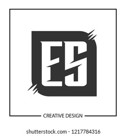 Initial Letter ES Logo Template Design